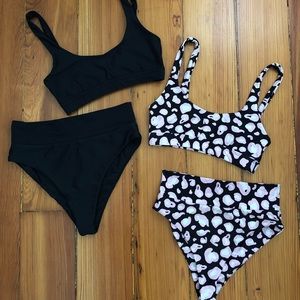 (2) Hi-Rise Bikinis XS